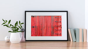 Iron ladder steps on old railcar