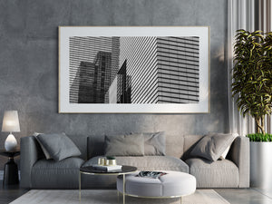 Abstract high rise architecture with strong line patterns