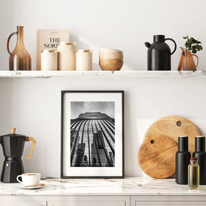 tall modern building in Seoul with curved structural design