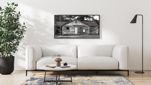 Dilapidated wooden house in rural Georgia