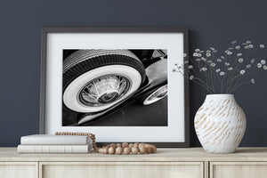 Fine art photo of vintage wheels and fender