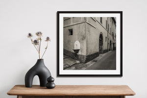 Old sink on ancient Spoleto building