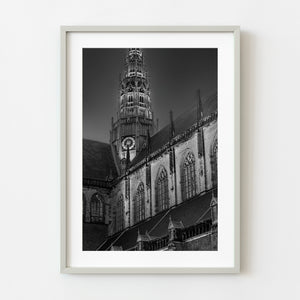 St. Bavo’s Church Haarlem black and white