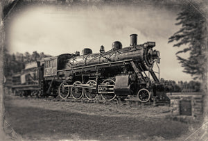 Vintage steam train wall art