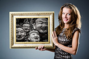 Antique ceremonial mask still life photo
