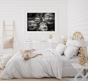 Expressive Mongolian mask fine art artwork