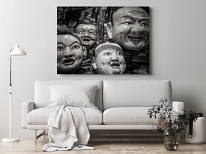Mongolian heritage mask wall art