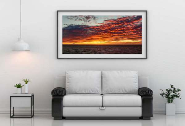 Colorful sunset wall art