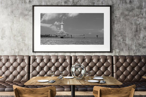 Eerie abandoned underwater tower in the depths of the Bahamas