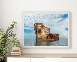 Partially submerged SS Sapona print