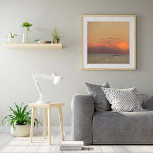 Sunset low clouds over the mountains in Antarctica | Photo Art Print fine art photographic print