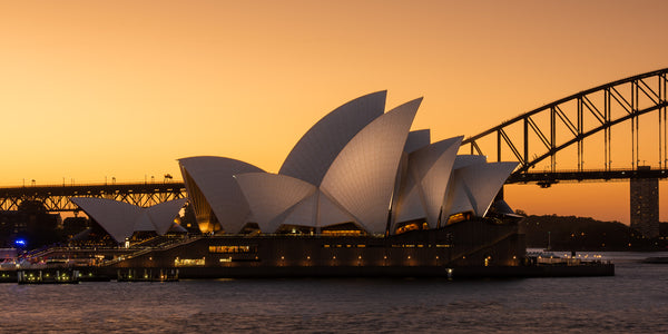 Golden hour light on Sydney Opera House