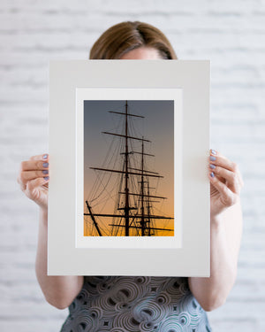 Fotografia ravvicinata delle corde della nave