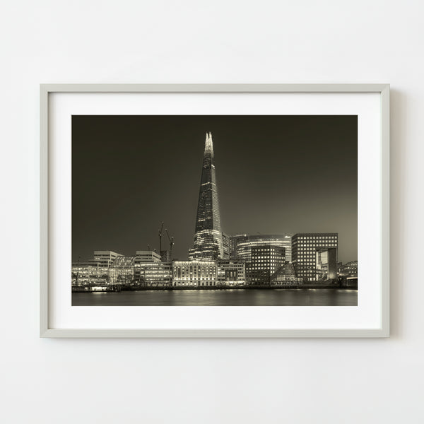 The Shard dominating London skyline at night