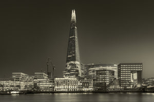 London skyline with The Shard over Thames River