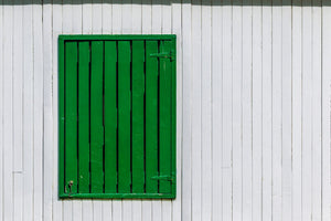 The green wooden door | Wall Art