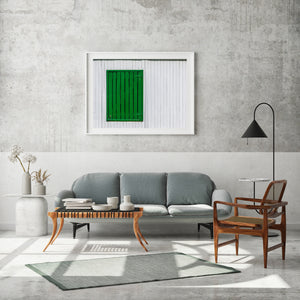 The green wooden door | Wall Art