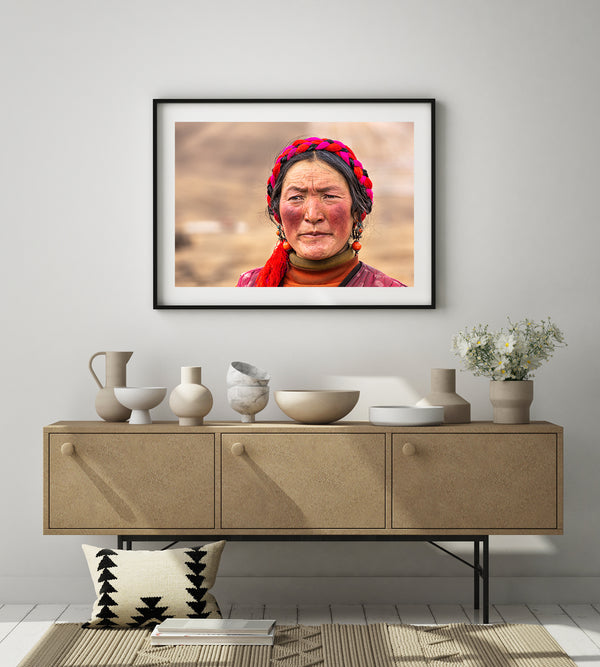 Tibetan woman portrait | Photo Art Print fine art photographic print