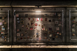 Artistic tribute tiles Manhattan street