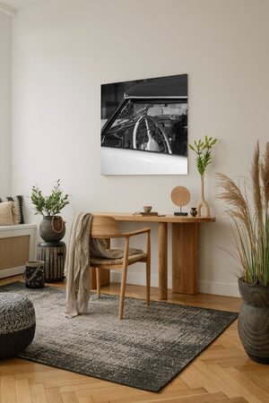 Retro automobile interior with art deco elements