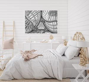 Interlocking curved beams and skylight design