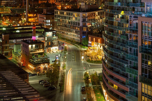 Urban detail of historic architecture in Toronto’s Liberty Village