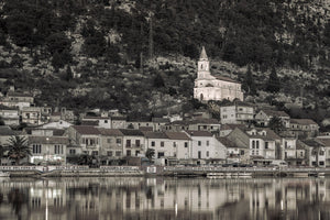 Fine art print of Komin church and hillside