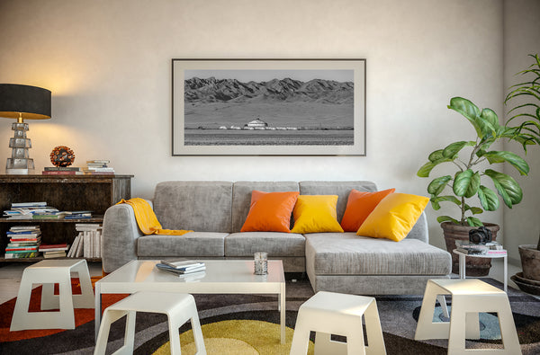 Traditional Mongolian Nomadic Life Wall Art Print