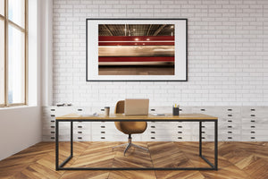 High-speed train captured in motion blur