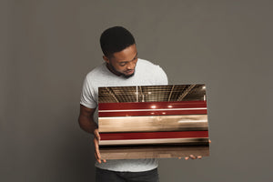 Historical Dresden station with moving train