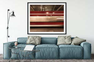 Dynamic train scene at Dresden railway station