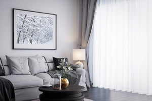 Quiet snowy woodland landscape in Haliburton Highlands