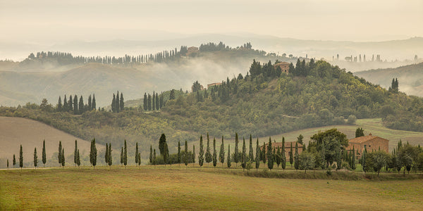 Misty landscape Tuscany