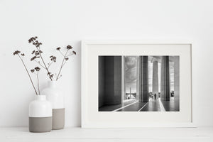 Two women take photos from Lincoln Memorial | Photo Art Print fine art photographic print