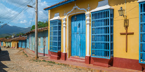 Trinidad Cuba colonial street wall art