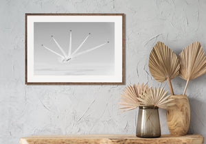 Black and white aerobatic flight art