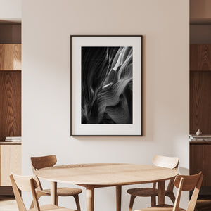 Natural erosion patterns in Antelope Canyon sandstone walls