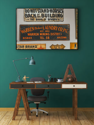 Antique American West signage from historic Bisbee Arizona