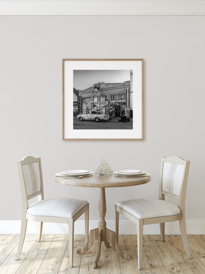 Vintage Americana street photography from Lowell Arizona black and white