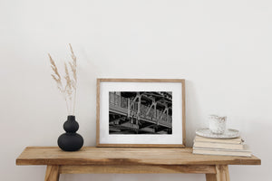 Riveted bridge beams and geometric patterns in Chicago