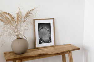 Chicago Navy Pier Ferris wheel architecture with radiating spokes