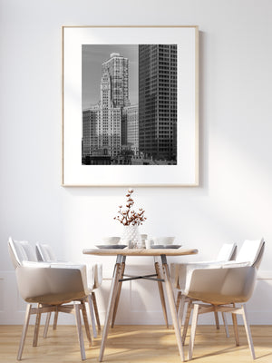 Classic Chicago landmark Wrigley Building facade