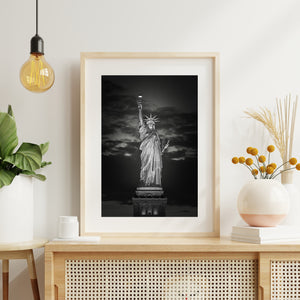 Fine art photo of Liberty torch and crown lighting