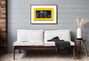 chalkboard love message artwork