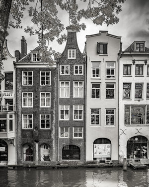 Case sul canale di Utrecht sull'acqua Arte da parete