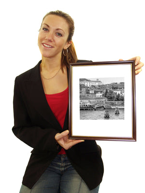 Zwart-wit Venetië stadsgezicht Fine Art wanddecoratie