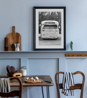 Retro public transport wall art