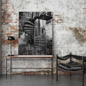 Timeless spiral ironwork black and white