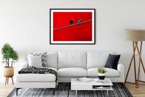 Rusted red hull coastal photography