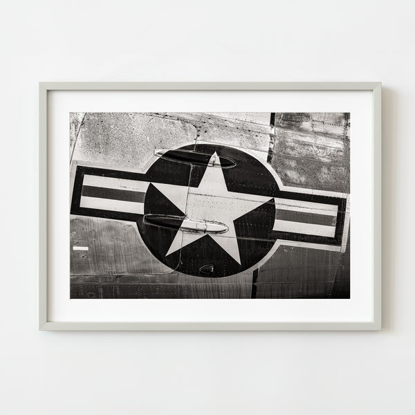 Vintage WWII USA Fighter Aircraft Insignia Detail | Wall Art